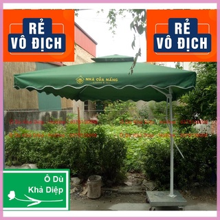 Ô lệch tâm vuông 2,5x2,5m, Ô dù lệch tâm che nắng cho quán cafe