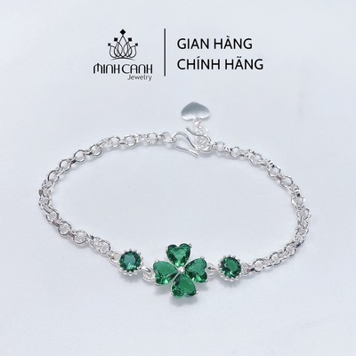 Lắc Tay Bạc Nữ Cỏ 4 Lá Nhiều Màu Đem Lại May Mắn Minh Canh Jewelry