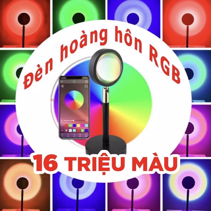 [XẢ KHO GIÁ SỐC] Đèn Hoàng Hôn Loại 1 Cực Đẹp 16 Triệu màu Remote sống ảo, Mix 10 màu
