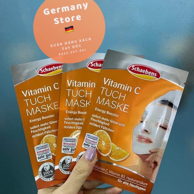 Mặt Nạ Giấy Vitamin C - Schaebens Đức 🍋🍋🇩🇪