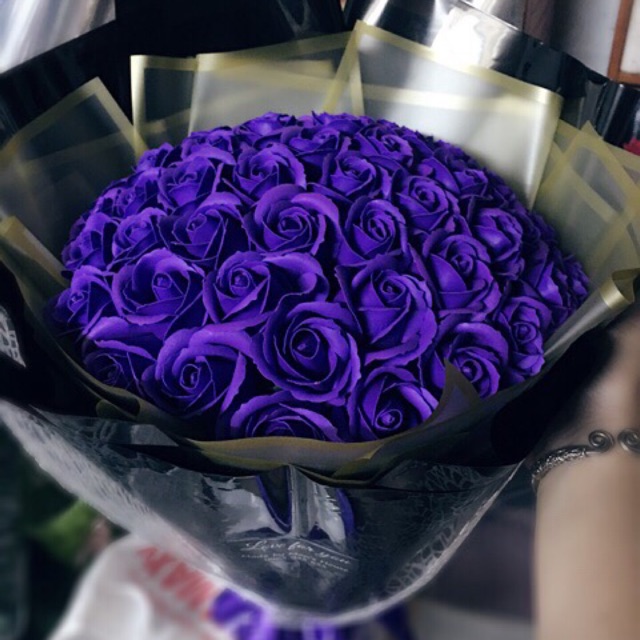 ???? BÓ HOA HỒNG SÁP MÀU TÍM 50 BÔNG ???? | Shopee Việt Nam