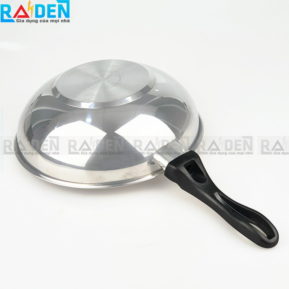 Chảo từ sâu lòng inox 3 đáy size 28 cm Happycook