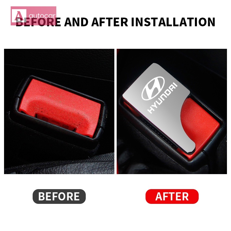 Chốt Khóa Dây An Toàn Bằng Hợp Kim Nhôm Cho Xe Hơi Hyundai Avante Tucson Starex Santa Sonata Veloster HB20 Creta Porter Grandeur