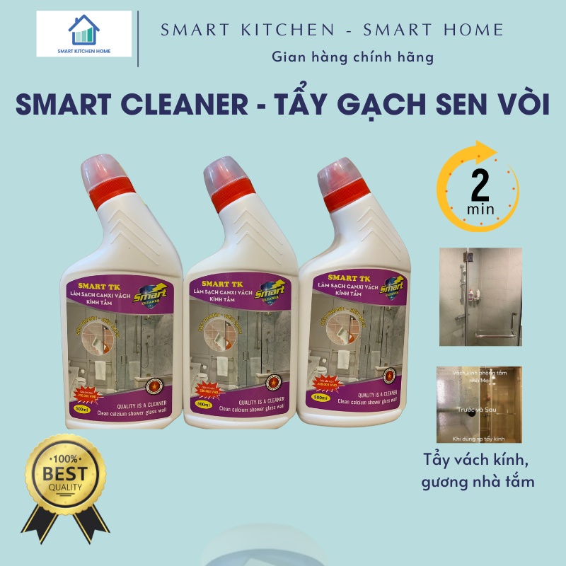 SMART TK CHAI 500ML (làm sạch canxi vách kính tắm) - Smart Kitchen Home