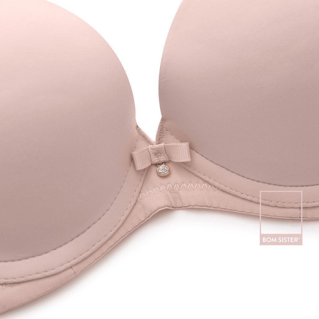 Áo lót mút vừa có gọng thun lạnh màu trơn dây áo liền nâng ngực tự nhiên BOM SISTER LC2902 | BigBuy360 - bigbuy360.vn