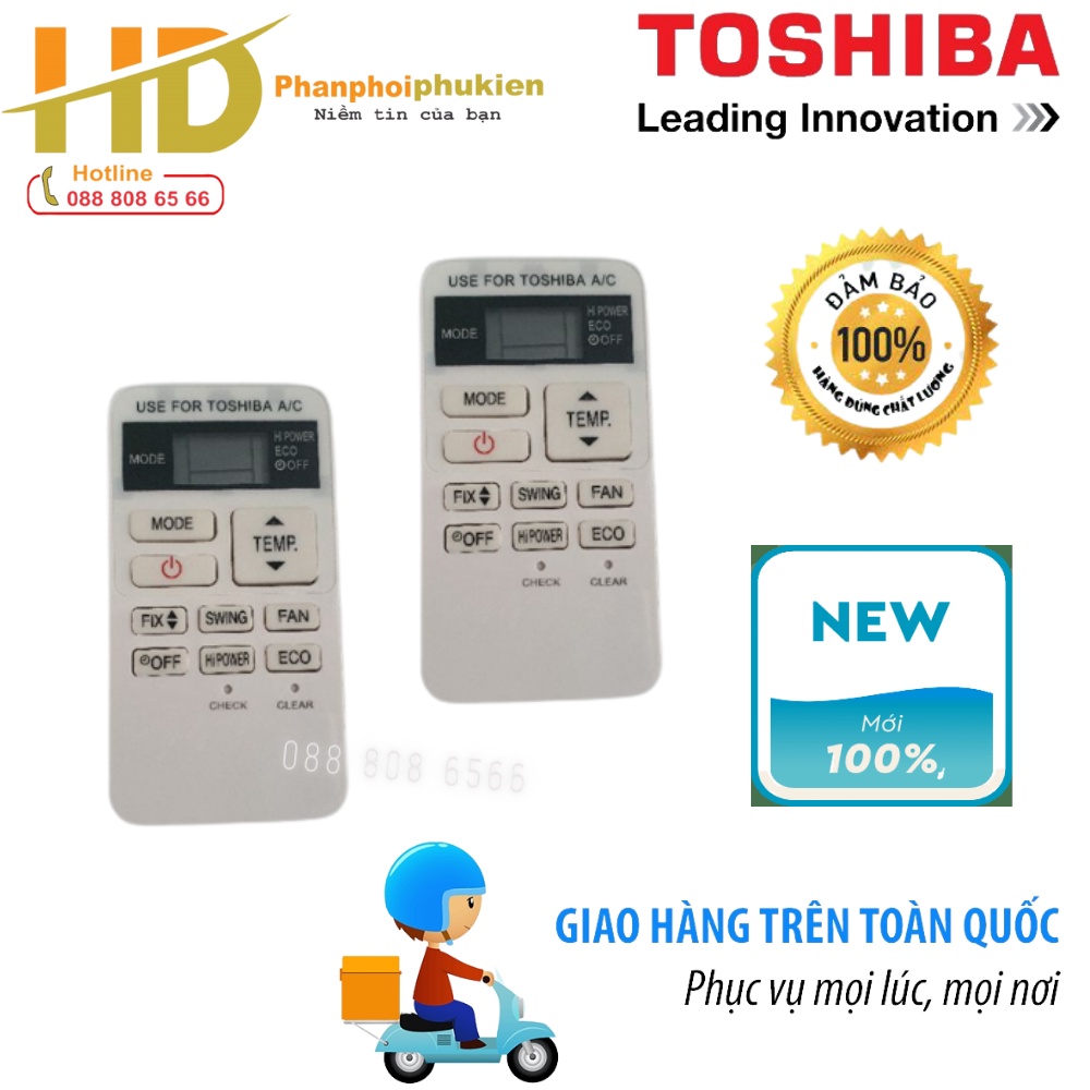 Điều khiển điều hòa Toshiba mặt trắng