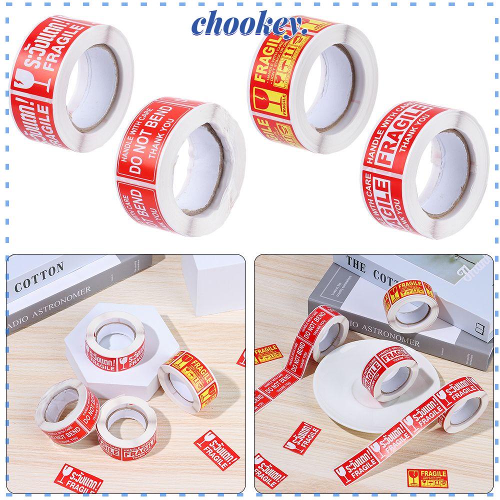 CHOOKEY 250Pcs/roll Useful Handle With Care Keep Safety Special Tag Fragile Warning Sticker Office Care Shipping Packaging Mark Durable Adhesive Shipping Express Label