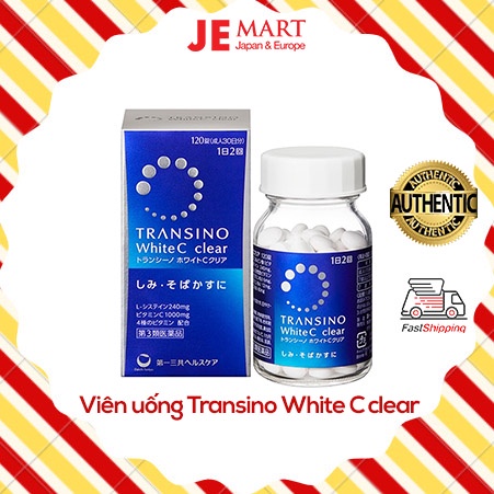 Viên uống Transino White C clear trắng da sáng mịn