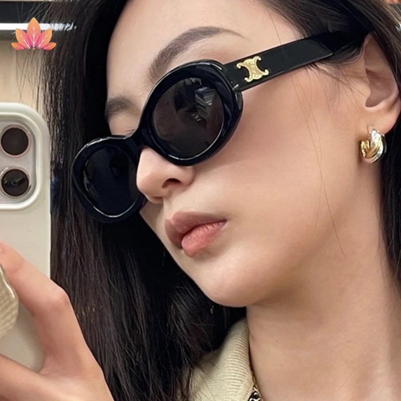 Kính Mát Gọng Tròn Cổ Điển Sang Trọng Cao Cấp Cho Nữ jp5