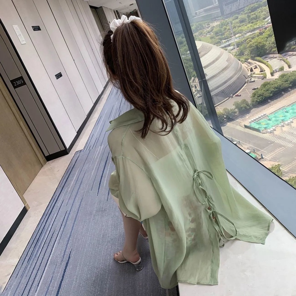 Áo Khoác Cardigan Chiffon Mỏng Dáng Rộng Chống Nắng Thời Trang Mùa Hè Mới Dành Cho Nữ