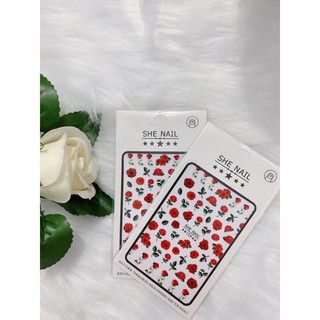 Hình hoa dán móng, sticker trang trí móng