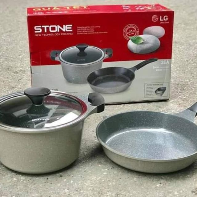 Bộ nồi chảo Stone Lock&Lock