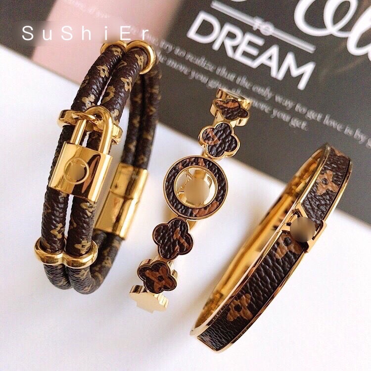 Vòng Tay Lv Bằng Thép Titan Chống Phai Màu Thời Trang Dành Cho Nữ