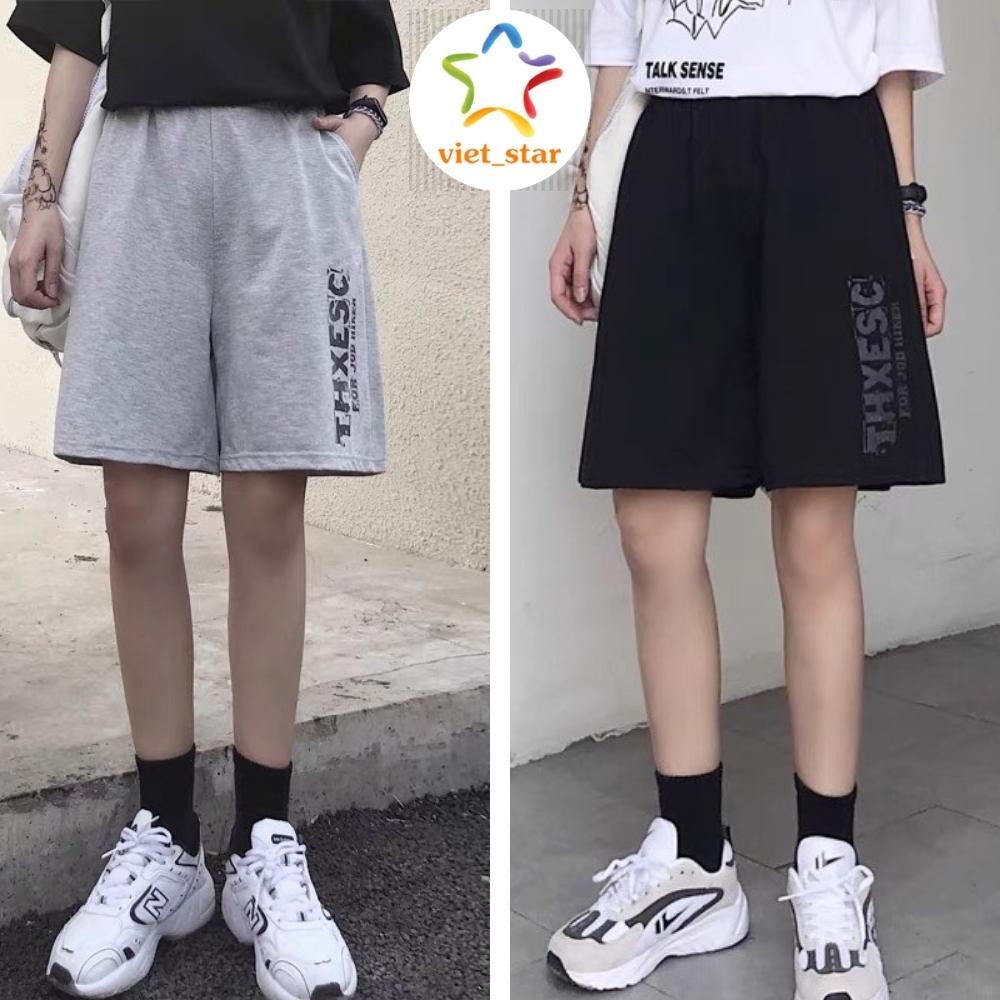Quần Đùi Unisex Cạp Chun ESC Short Nam Nữ Thể Thao Form Rộng Đi Chơi Dạo Chất Thun Mềm Mát Streetstyle Cá Tính-VIETSTAR