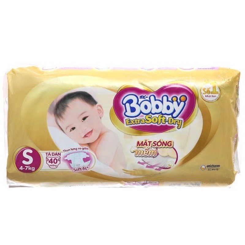 tã dán bobby extra softdry Xs 48 miếng - S40 miếng