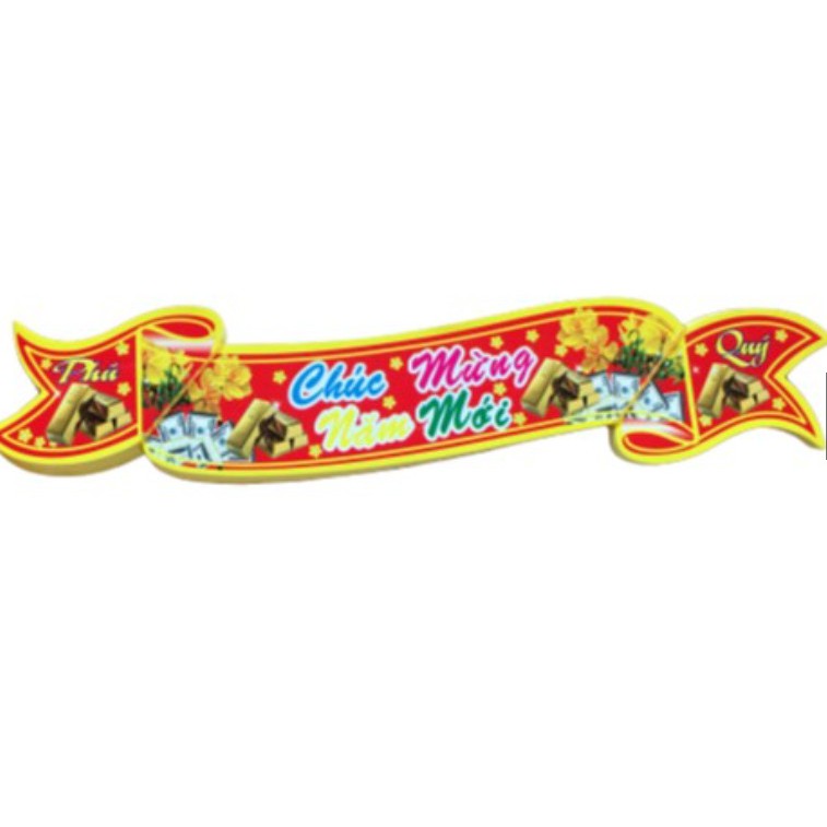 TEM DECAL DÁN CHÚC MỪNG NĂM MỚI 26CM 1 XẤP 50 TẤM