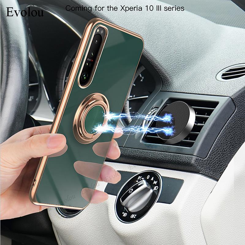 Ốp điện thoại chống sốc kèm giá đỡ từ tính cho SONY Xperia 10 5 1 iii ACE 2 Google Pixel 5A