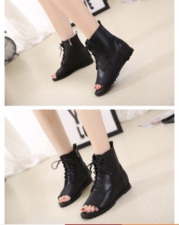 Giày boots hở mũi cột dây  hàng siêu cấp