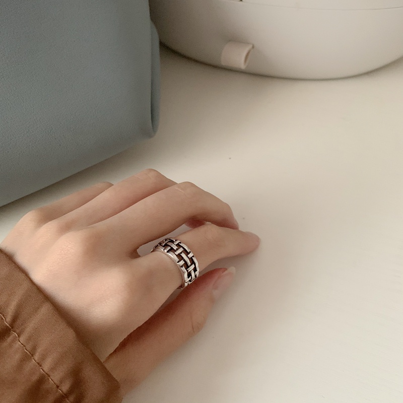 Nhẫn đan chéo phong cách Âu Mỹ cổ điển thời trang