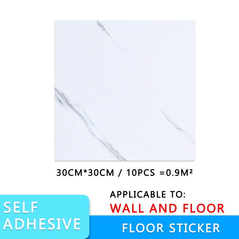 Miếng Dán Sàn Nhà Bằng PVC Dày Dặn Họa Tiết Vân Đá Chống Thấm Nước Tiện Dụng Cho Nhà Tắm / Phòng Ngủ