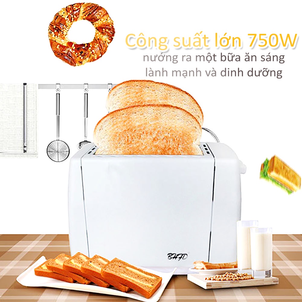 Máy nướng bánh mì Simplus 750W chiếc máy làm đồ ăn sáng đa chức năng Máy nướng mini áp suất nhỏ Máy