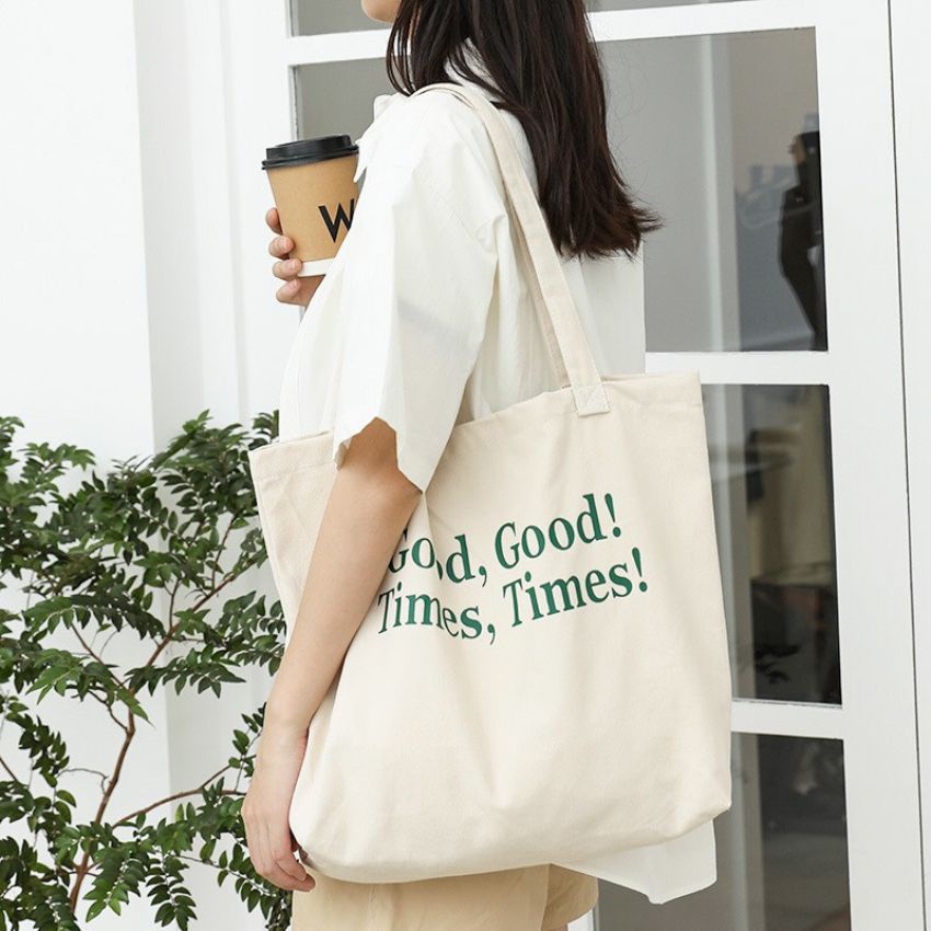 Túi tote , túi vải đựng đồ size A4 có khóa miệng phong cách Hàn Quốc cao cấp zimi