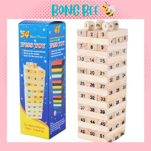 TRÒ CHƠI RÚT GỖ 54 THANH MINI CHỐNG THẤM MỐC WISS TOY