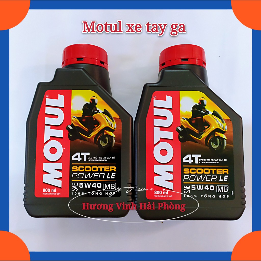 Dầu nhớt xe tay ga Motul Scooter Power LE 5W40 800ml tổng hợp