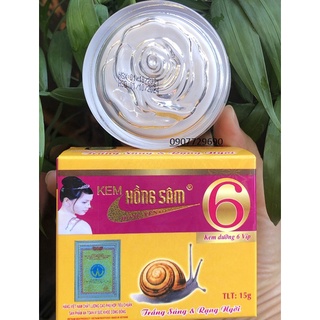 [Chính Hãng] Kem Dưỡng 6 Vip Hồng Sâm 15g.