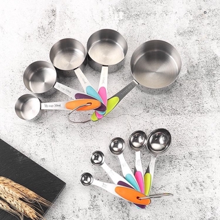 Stainless steel measuring spoon seasoning spoon, measuring spoon với scale measuring cup measuring spoon