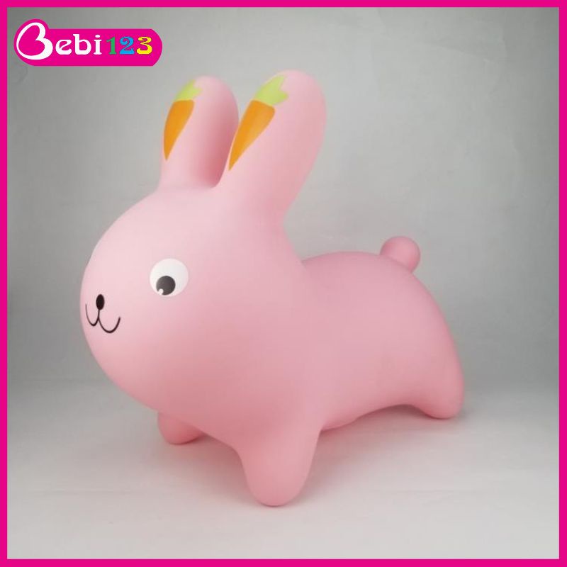 Thú nhún Thỏ Hươu phát nhạc, Thú Nhún bơm hơi chất liệu PVC cao cấp an toàn cho bé