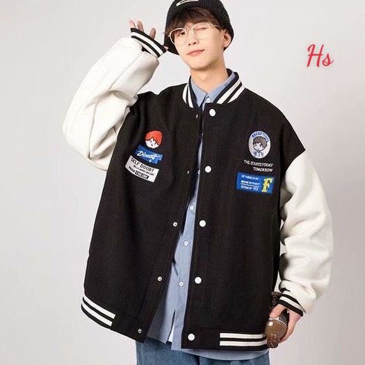 Áo Bomber Logo Cậu Bé Reception Đủ 3 Màu Hót Trend 2021 Unisex X.Store  - Áo Khoác Bomber Chất Liệu Kaki Chất Đẹp