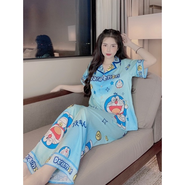 Pijama Hoạ Tiết Doremon Tay Ngắn - Tay Dài