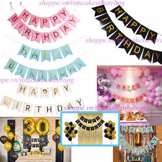 MỪNG KHAI TRƯƠNG SALE GIÁ SỐC Dây happy birthday ép kim trang trí sinh nhật dễ thương