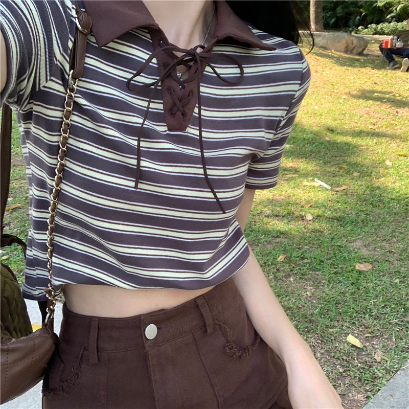 AMOI Set Áo Sơ Mi Kẻ Sọc + Chân Váy Xếp Ly Thời Trang Nữ Tính