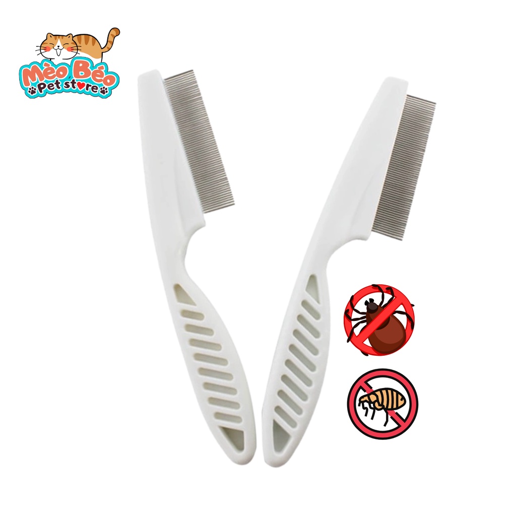 Lược chải ve rận cho chó mèo, lươc chải lấy lông chết thần thánh cho chó mèo lông ngắn