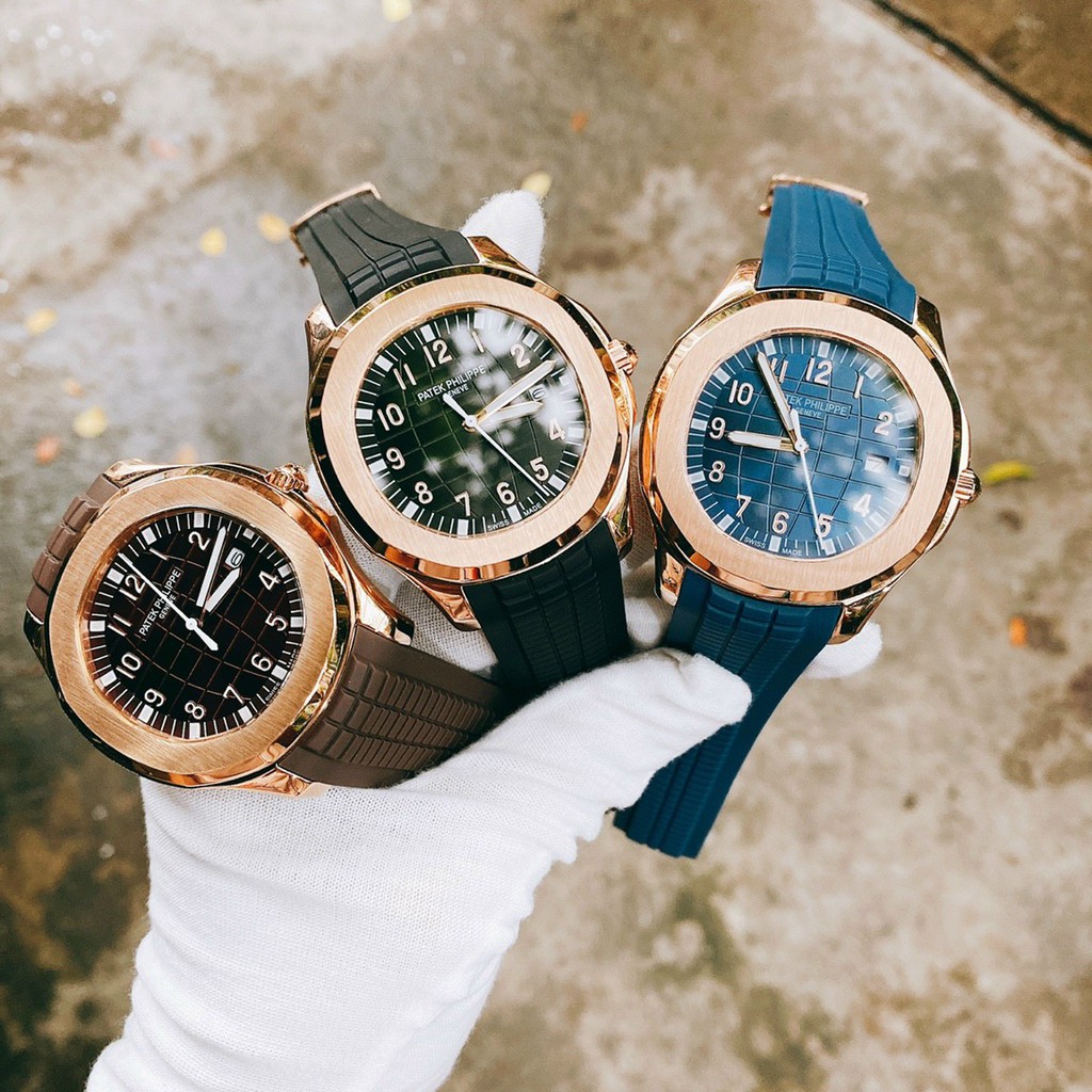 Đồng Hồ Nam PatekPhilipe Aquanaut 5168G -5167 , Máy Automatic - Cơ , Dây Cao Su , Size 40mm