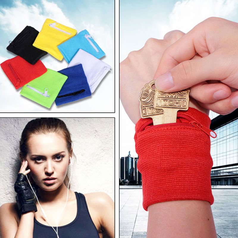 Ví Đeo Cổ Tay Có Khóa Kéo Dùng Khi Tập Gym / Chạy Bộ / Đi Xe Đạp
