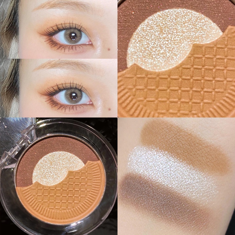 [Hàng mới về] Bảng phấn mắt ba màu lấp lánh hợp thời trang | BigBuy360 - bigbuy360.vn