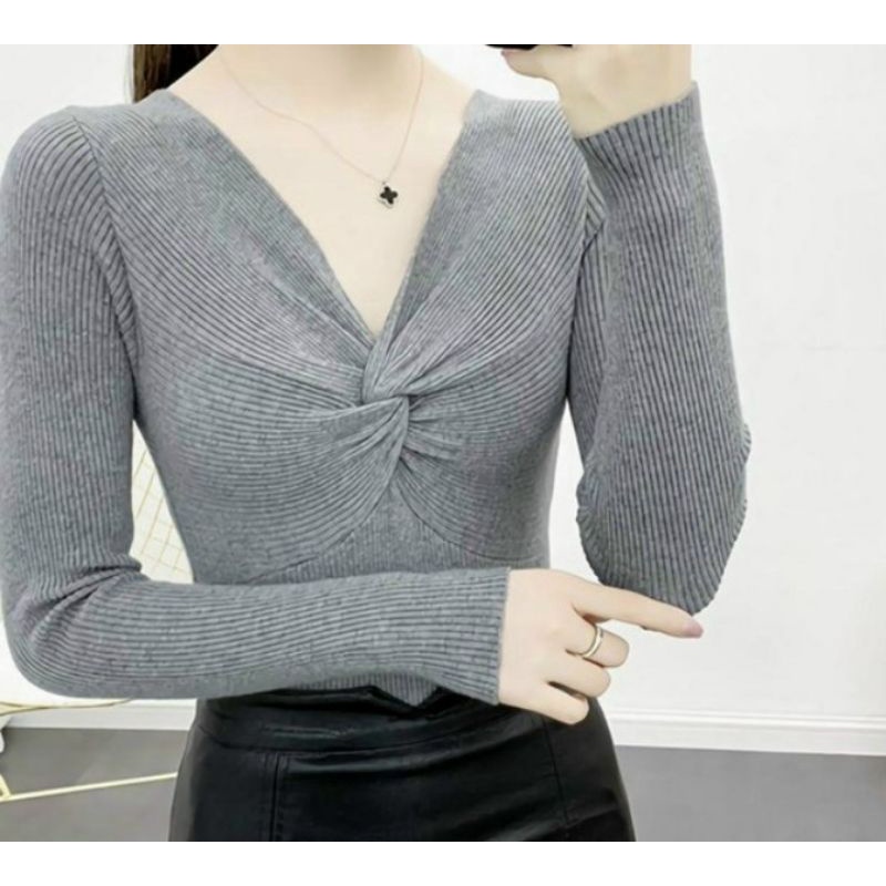 Áo xoắn ngực tay dài đủ màu sắc sáng chảnh A15