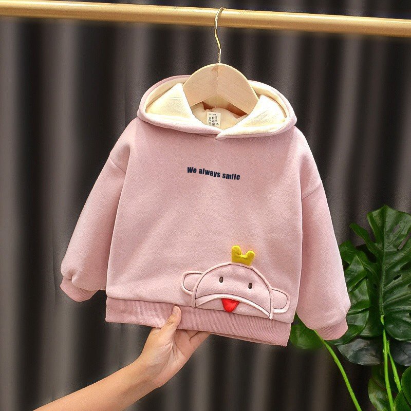 Áo nỉ hoodie cho bé size 10 - 33kg - We always smile