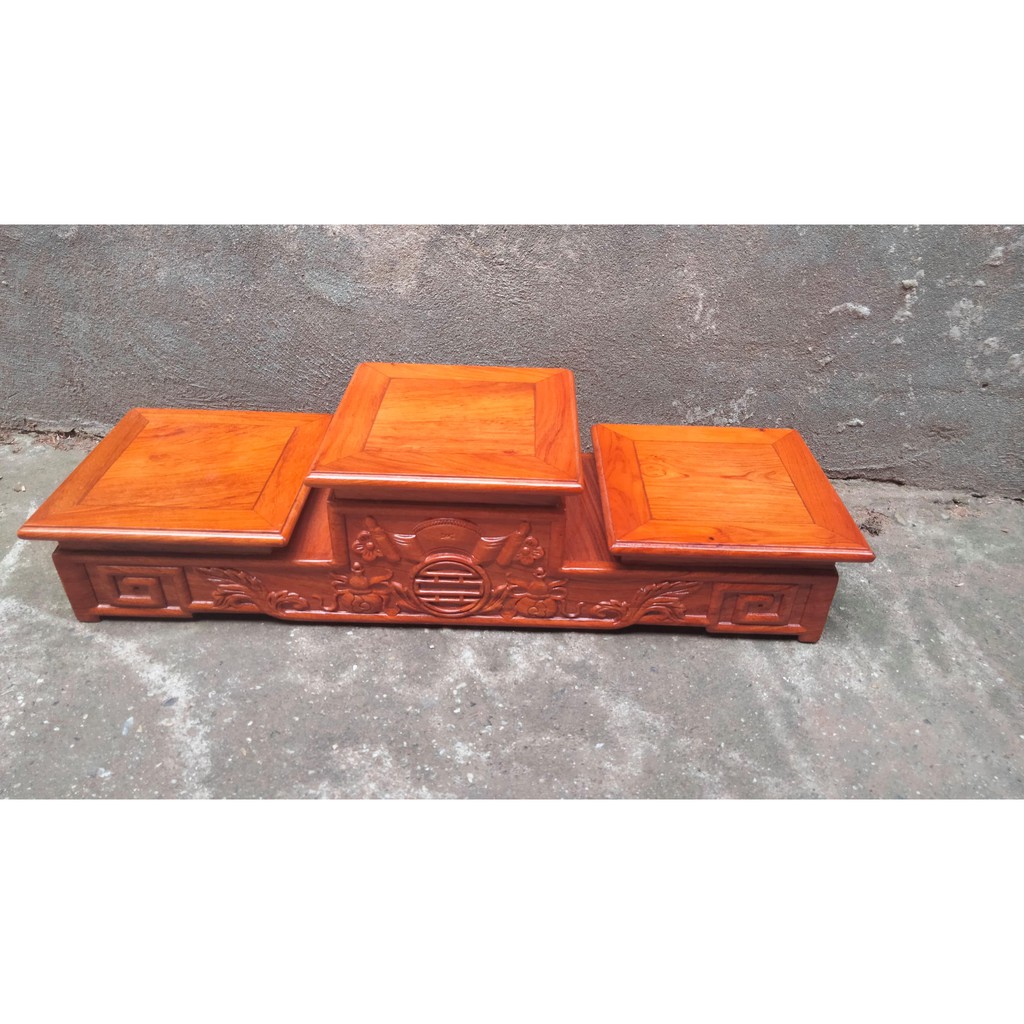 Tam sơn, chân đế bát nhang gỗ hương