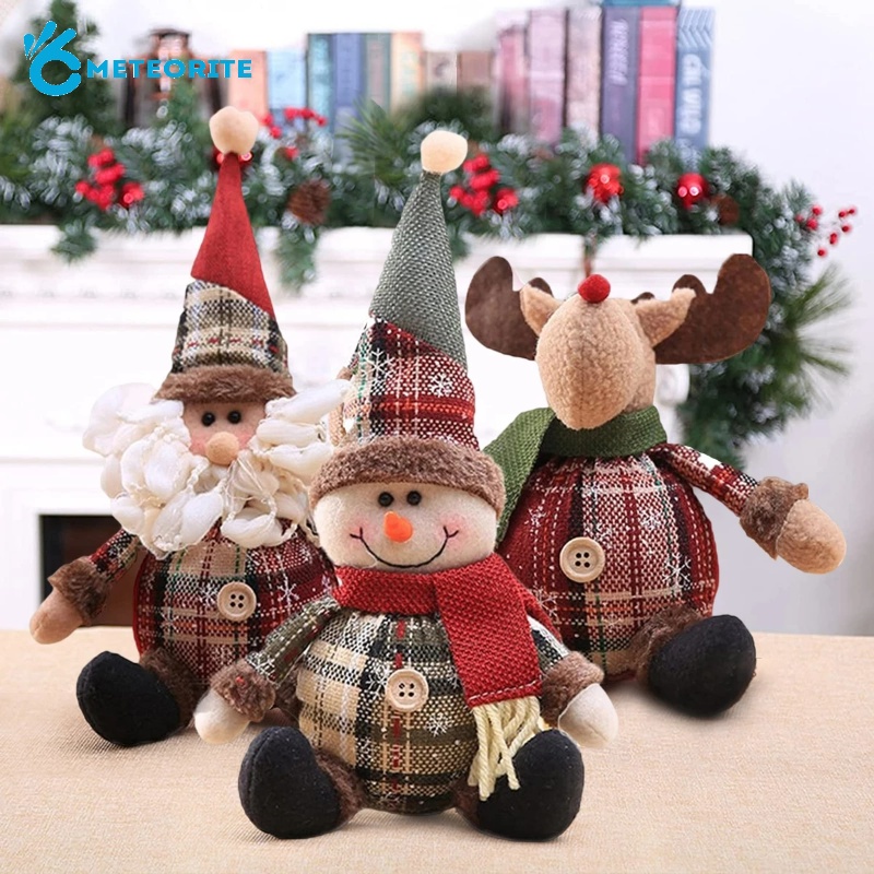 Búp Bê Trang Trí Giáng Sinh Hình Tuần Lộc / Ông Già Noel Hoạt Hình 3D