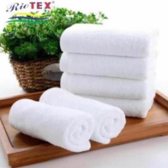 Khăn mặt cao cấp màu trắng RIOTEX 35x75cm 140gram và 35x75cm 100gram