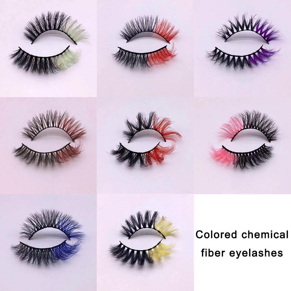 Lông mi giả màu ombre 3D P1S0 cho hóa trang U8T4 H8R4
