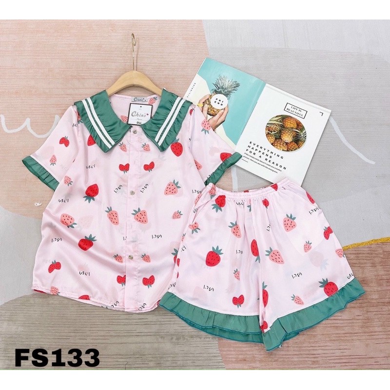 Đồ Ngủ Pijama Lụa Satin Tay Cộc Siêu Xinh, Tay Ngắn Quần Ngắn, Tiểu Thư Mềm Mịn, Độc Lạ Khó Tìm, Sanh Chảnh Hàn Quốc | BigBuy360 - bigbuy360.vn