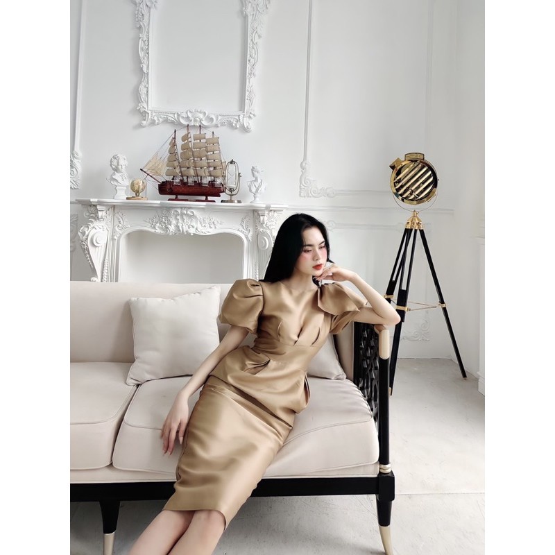 ⚡️⚡️VÁY TAFFA HÀN NƠ CHÉO TAY ĐỒNG SANG CHẢNH