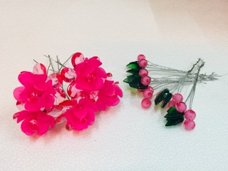 Combo Nguyên Liệu Làm Hoa Đào Pha Lê Nhựa Trang Trí Tết [Siêu Tiết Kiệm]