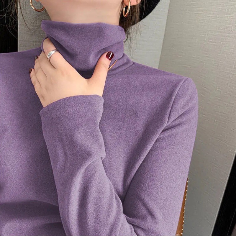Áo Cổ Lọ Giữ Nhiệt Chất Nỉ Bông Cao Cấp