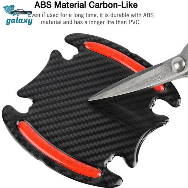 Galaxy Bộ 8 Miếng Dán Phản Quang Cảnh Báo An Toàn Chống Trầy Cho Tay Nắm Cửa Xe Hơi